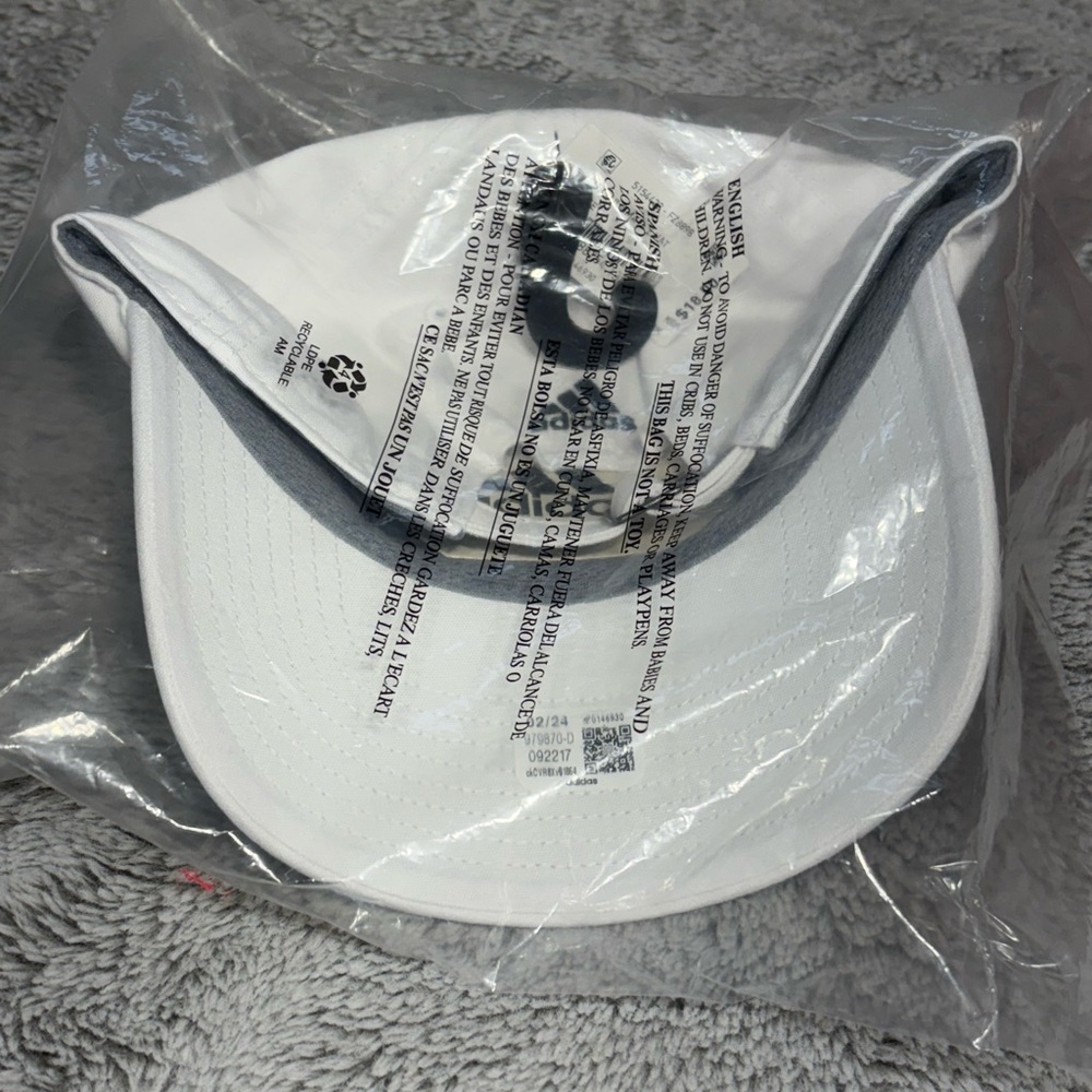 Adidas White and Black Curved Brim Hat - Picture 2 of 2